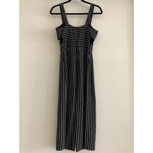 Madison & Berkeley Striped Cutout Jumpsuit - Picture 4 of 6